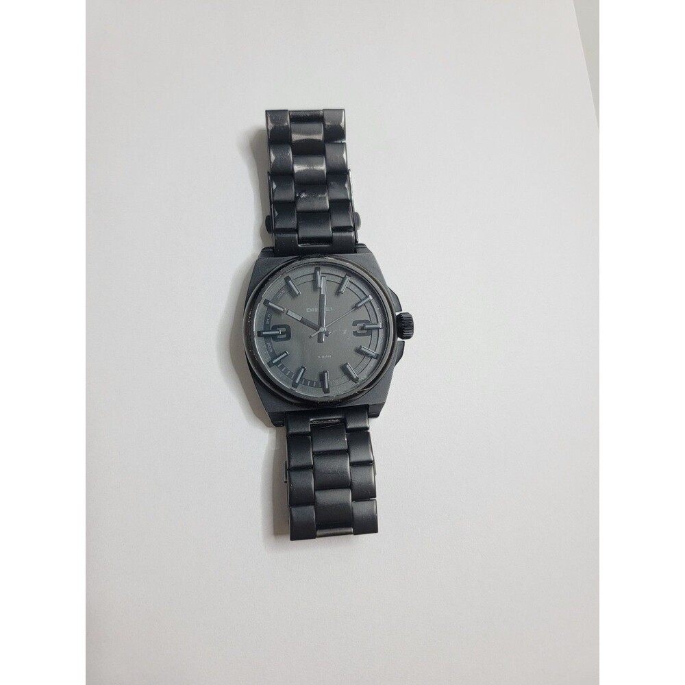 Diesel DZ1616 Black Dial Stainless Steel Band Quartz Watch NEW BATTERY REPLACED